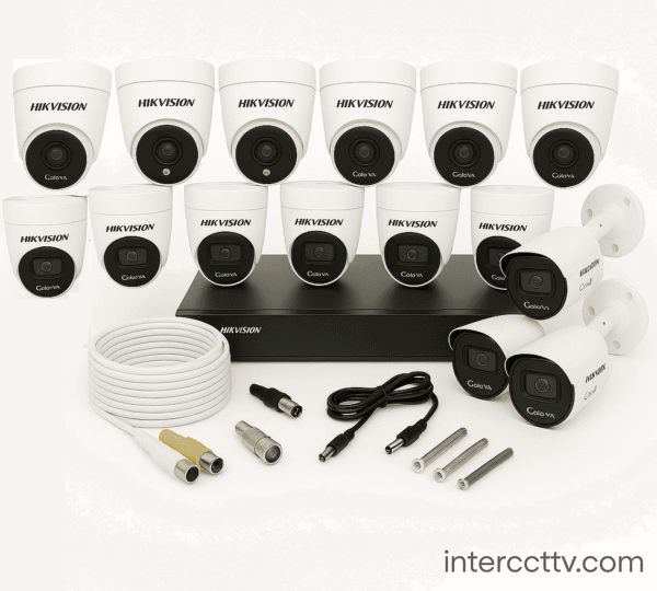 PAKET CCTV HIKVISION NO AUDIO SERIES 16 CHANNEL 15 CAMERAS 2MP ColorFull Night 4TB KOMPLIT SIAP PASANG