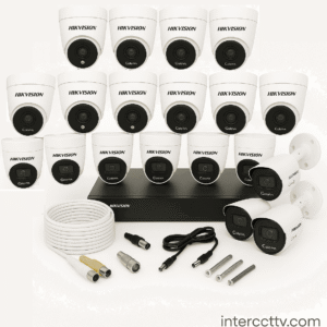 PAKET CCTV HIKVISION NO AUDIO SERIES 32 CHANNEL 19 CAMERAS 2MP ColorFull Night 500GB KOMPLIT SIAP PASANG