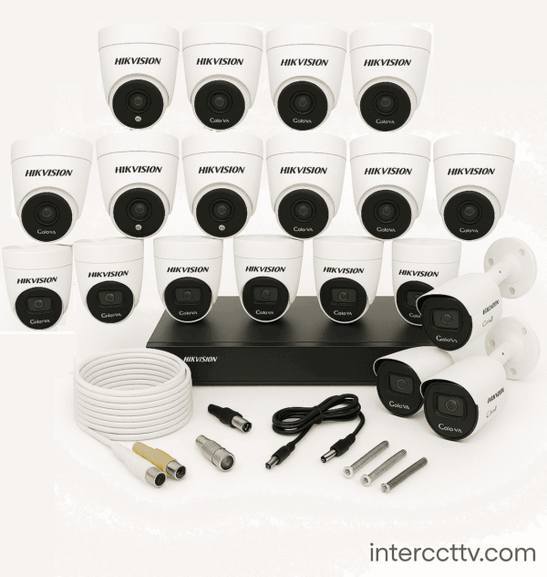 PAKET CCTV HIKVISION NO AUDIO SERIES 32 CHANNEL 19 CAMERAS 2MP ColorFull Night 4TB KOMPLIT SIAP PASANG