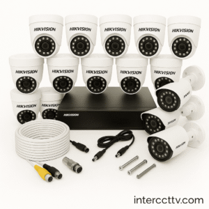 PAKET CCTV HIKVISION NO AUDIO SERIES 16 CHANNEL 15 CAMERAS 2MP IR Night Vision 500GB KOMPLIT SIAP PASANG