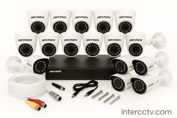 PAKET CCTV HIKVISION AUDIO SERIES 16 CHANNEL 16 CAMERAS 2MP IR Night Vision 500GB KOMPLIT SIAP PASANG